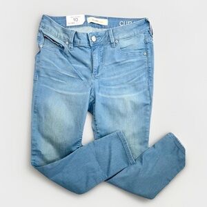 Slink Light Wash 5Pocket Curvy Slink Ankle Legging Jeans Size 10